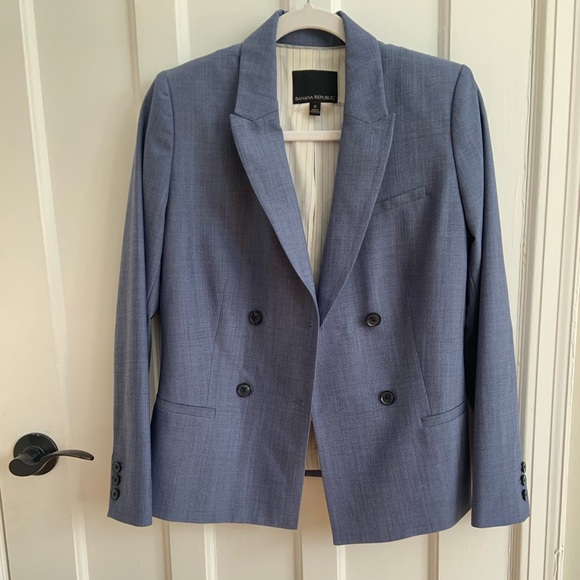 Banana Republic Wool Double-breasted Blazer - Picture 1 of 9